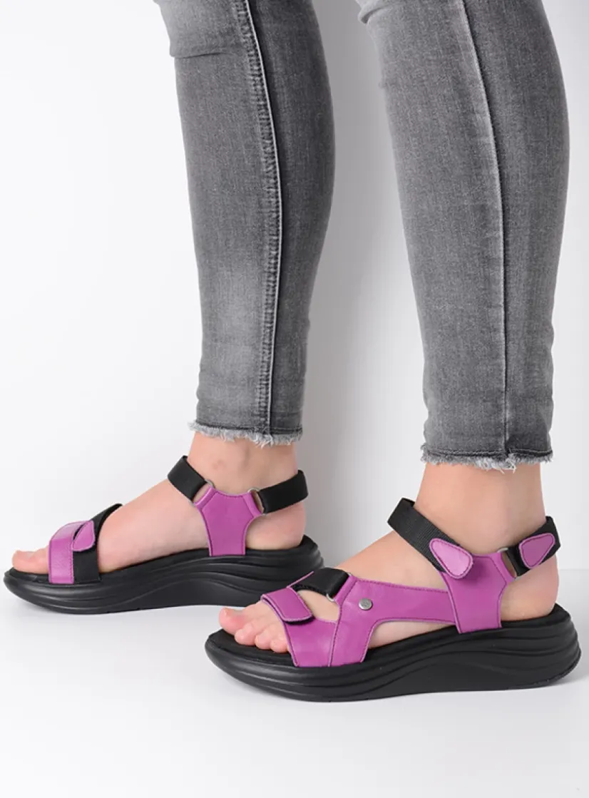 Wolky Cirro - fuchsia leer<DAMES Sandalen