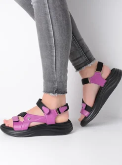 Wolky Cirro - fuchsia leer<DAMES Sandalen