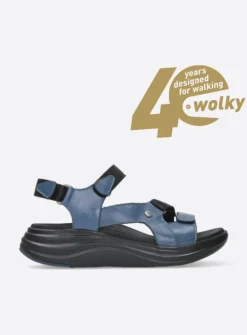 Wolky Cirro - jeans leer<DAMES Sandalen