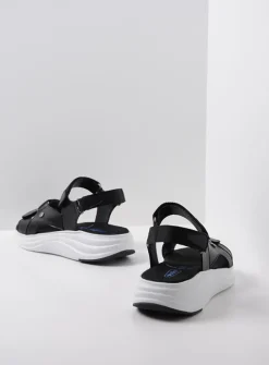 Wolky Cirro - zwart-wit leer<DAMES Sandalen
