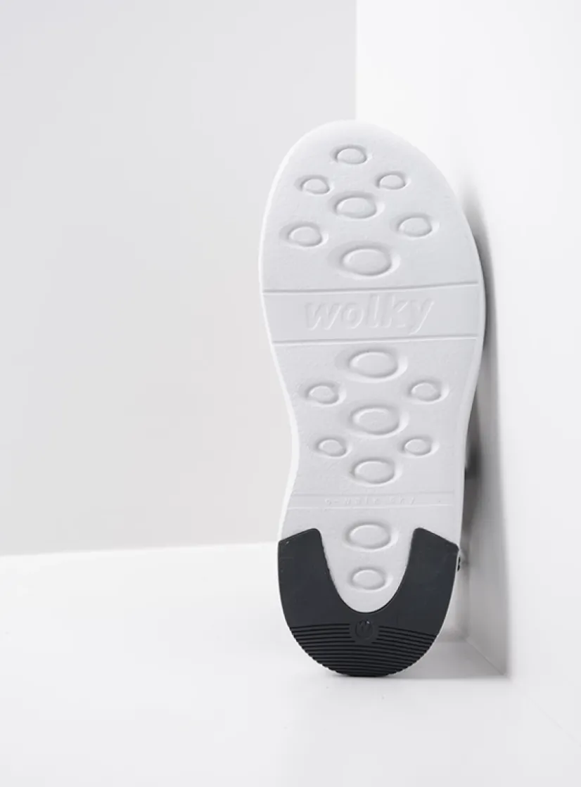 Wolky Cirro - zwart-wit leer<DAMES Sandalen