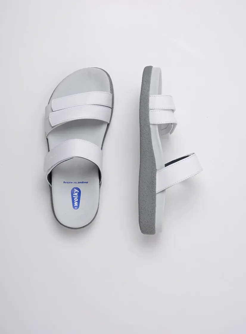 Wolky Cirrus - wit leer<DAMES Slippers