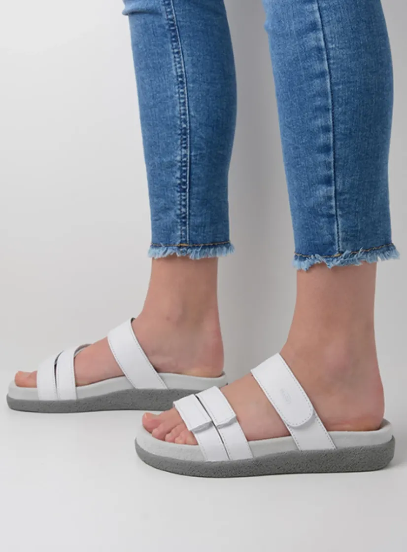 Wolky Cirrus - wit leer<DAMES Slippers