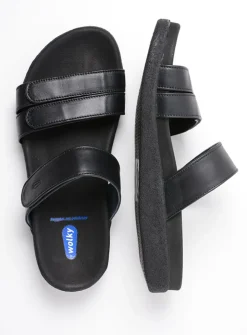 Wolky Cirrus men - zwart leer<Heren Slippers Heren