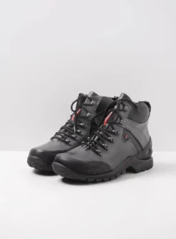 Wolky City Tracker WP - antraciet leer<DAMES Hoge Veterschoenen|Wandelschoenen