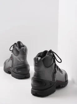 Wolky City Tracker WP - antraciet leer<DAMES Hoge Veterschoenen|Wandelschoenen