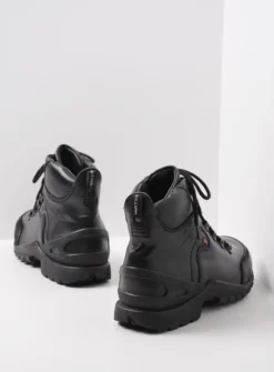 Wolky City Tracker WP - zwart leer<DAMES Hoge Veterschoenen|Wandelschoenen