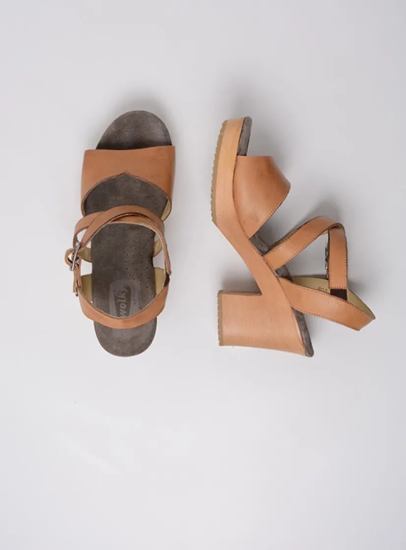 Wolky Cloudy - naturel leer<DAMES Sandalen
