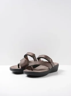 Wolky Collins - brons leer<DAMES Slippers