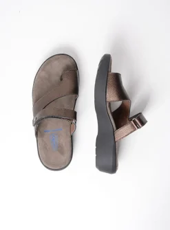 Wolky Collins - brons leer<DAMES Slippers