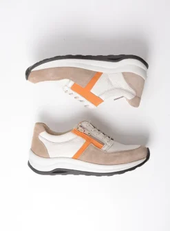 Wolky Comrie - beige/safari combi leer<DAMES Lage Veterschoenen|Wandelschoenen