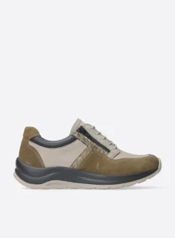 Wolky Comrie - safari combi leer<DAMES Lage Veterschoenen|Wandelschoenen