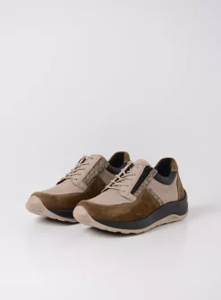 Wolky Comrie - safari combi leer<DAMES Lage Veterschoenen|Wandelschoenen