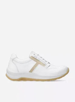 Wolky Comrie - wit/beige leer<DAMES Lage Veterschoenen|Wandelschoenen
