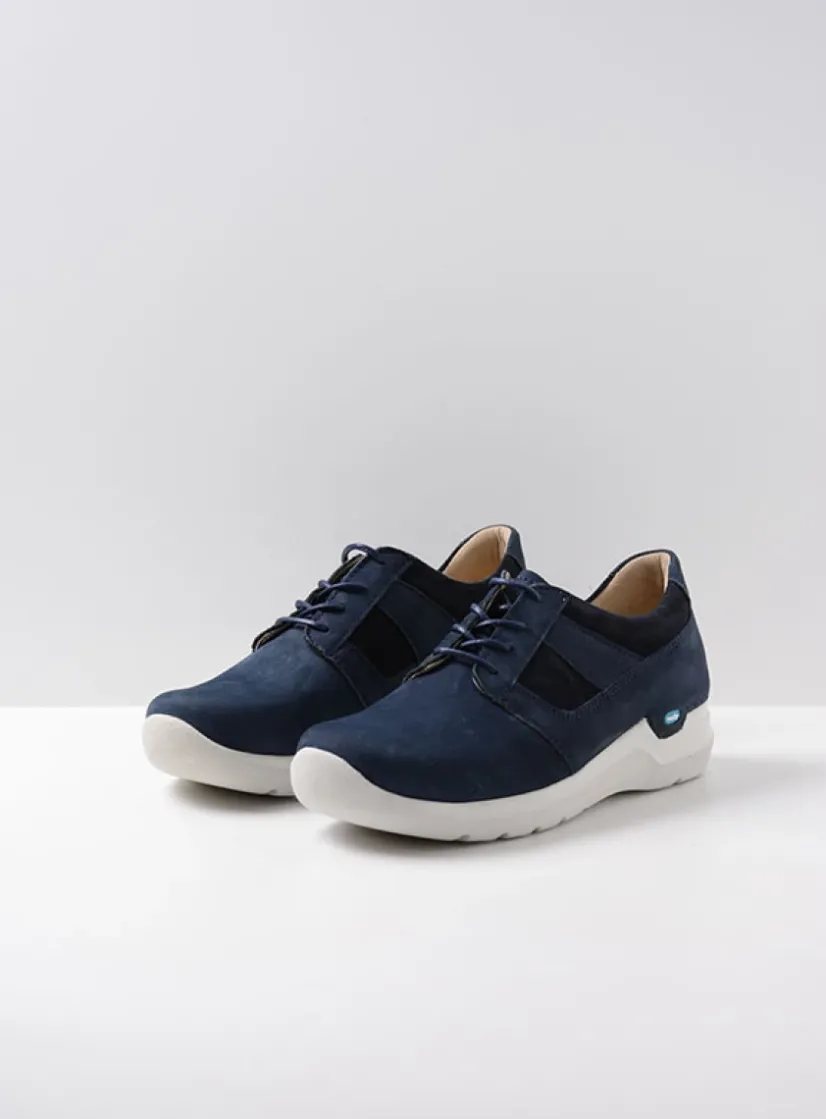 Wolky Cool - denim nubuck<DAMES Lage Veterschoenen