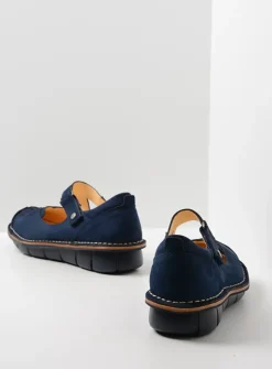 Wolky Cordoba - blauw nubuck<DAMES Herfst/Winter|Bandschoenen