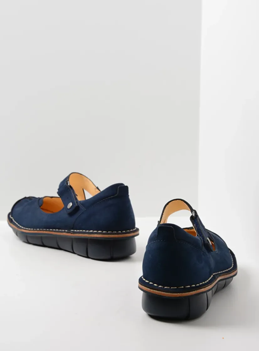 Wolky Cordoba - blauw nubuck<DAMES Herfst/Winter|Bandschoenen