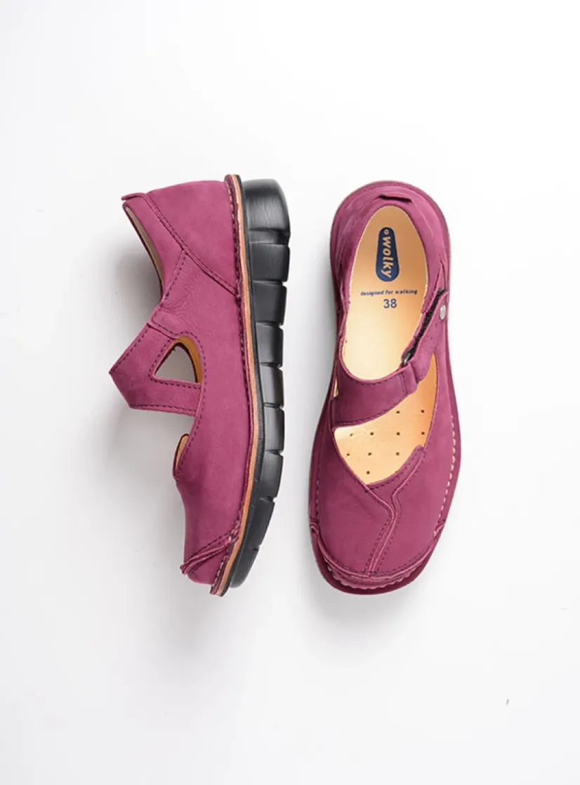 Wolky Cordoba - fuchsia nubuck<DAMES Herfst/Winter|Bandschoenen