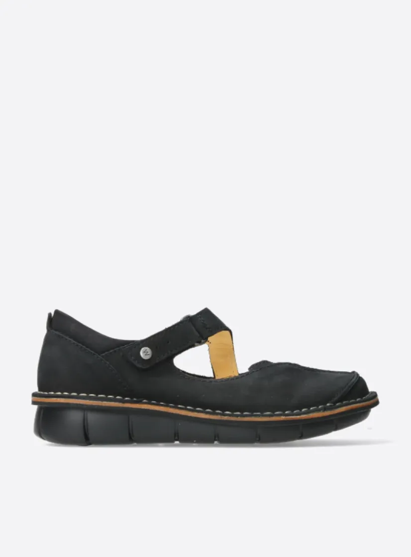 Wolky Cordoba - zwart nubuck<DAMES Herfst/Winter|Bandschoenen