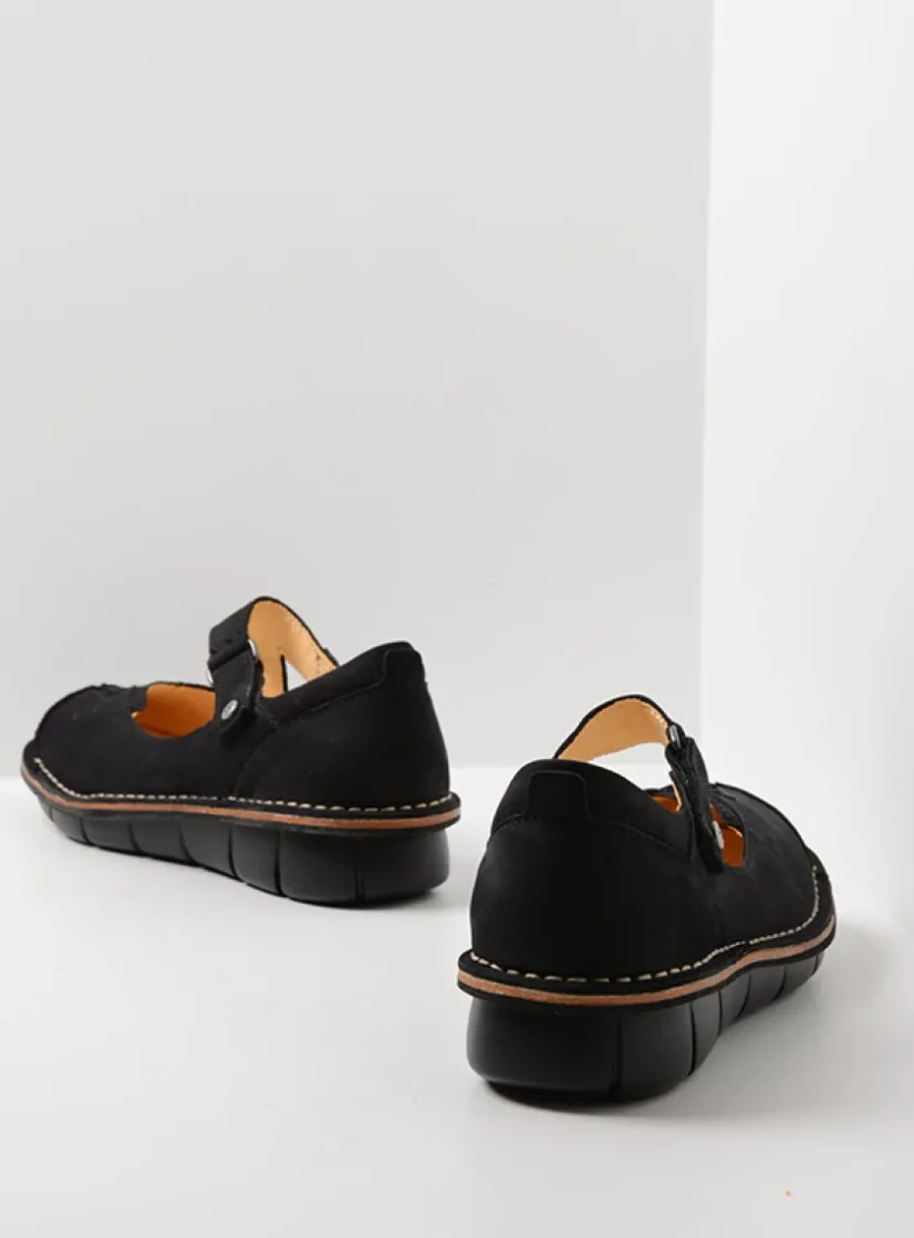 Wolky Cordoba - zwart nubuck<DAMES Herfst/Winter|Bandschoenen