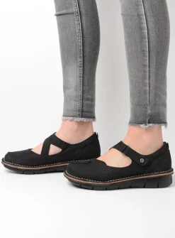 Wolky Cordoba - zwart nubuck<DAMES Herfst/Winter|Bandschoenen