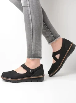 Wolky Cordoba - zwart nubuck<DAMES Herfst/Winter|Bandschoenen