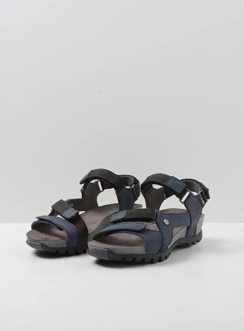 Wolky Cradle - blauw leer<DAMES Sandalen