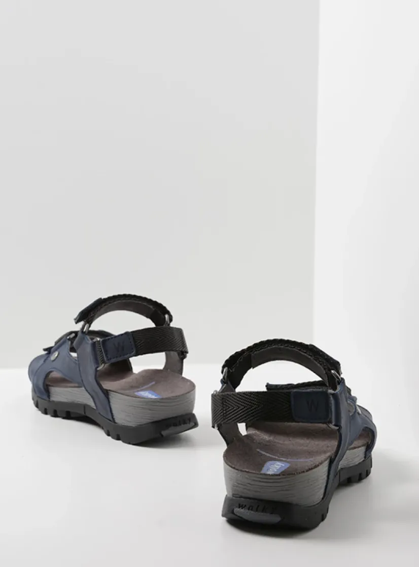 Wolky Cradle - blauw leer<DAMES Sandalen
