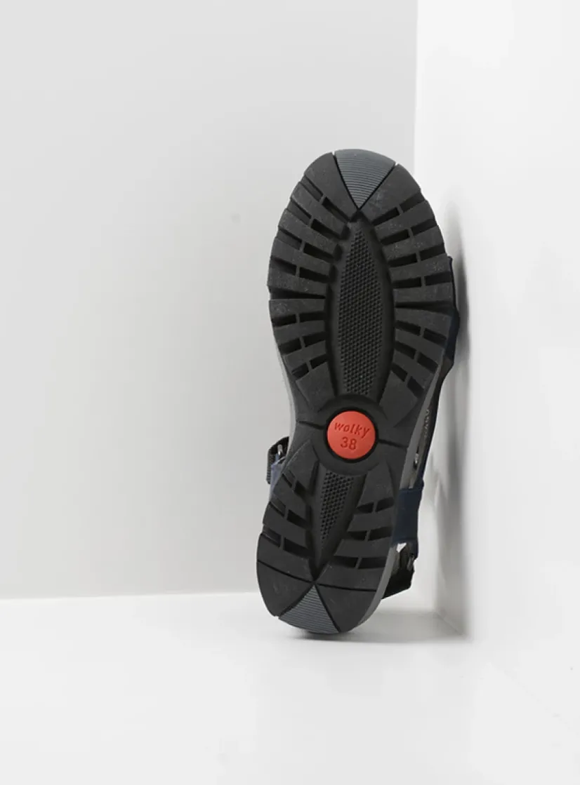 Wolky Cradle - blauw leer<DAMES Sandalen