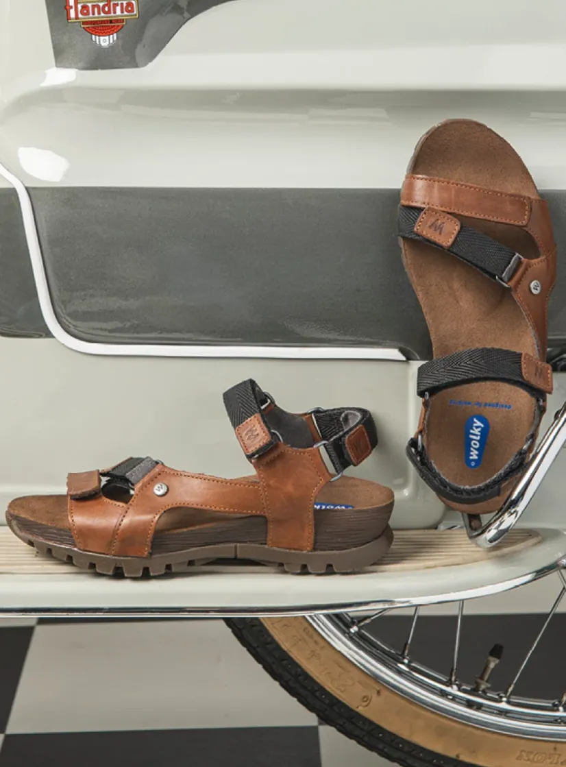 Wolky Cradle - cognac leer<DAMES Sandalen