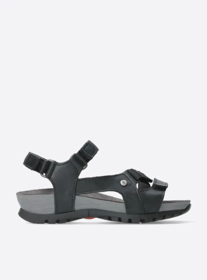 Wolky Cradle - zwart leer<DAMES Sandalen