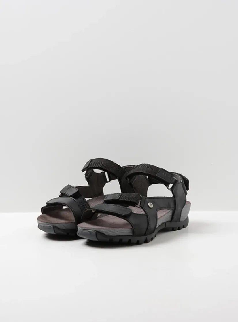 Wolky Cradle - zwart leer<DAMES Sandalen