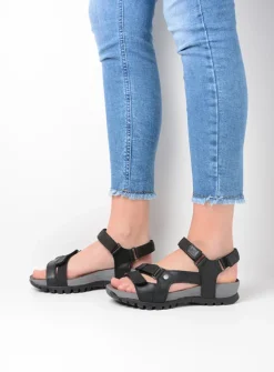 Wolky Cradle - zwart leer<DAMES Sandalen