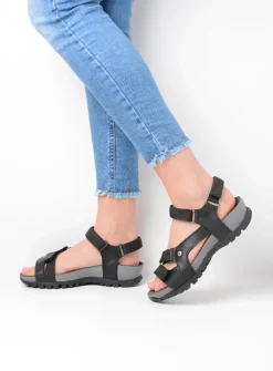 Wolky Cradle - zwart leer<DAMES Sandalen