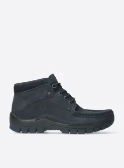 Wolky Cross - blauw nubuck<DAMES Hoge Veterschoenen|Herfst/Winter