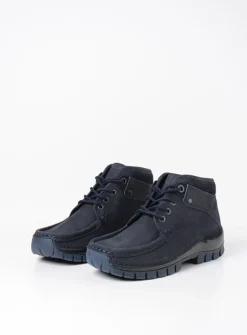 Wolky Cross - blauw nubuck<DAMES Hoge Veterschoenen|Herfst/Winter