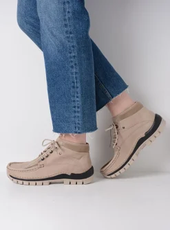 Wolky Cross - safari nubuck<DAMES Hoge Veterschoenen|Herfst/Winter