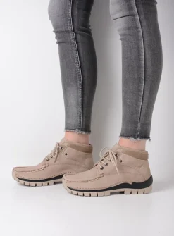 Wolky Cross - safari nubuck<DAMES Hoge Veterschoenen|Herfst/Winter