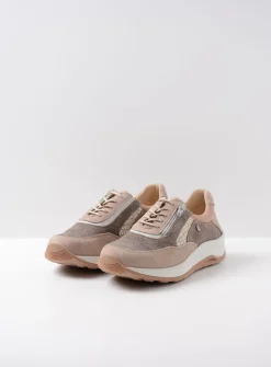 Wolky Cupar - safari combi leer<DAMES Lage Veterschoenen|Wandelschoenen