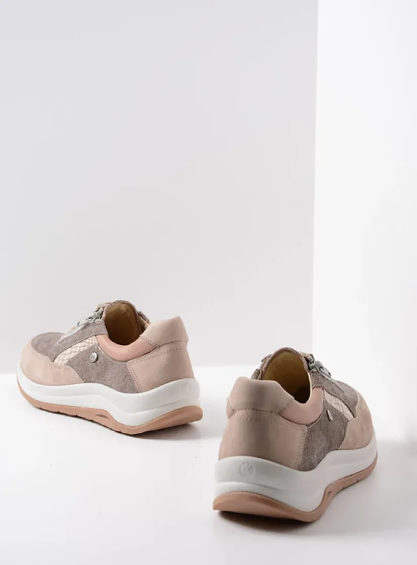 Wolky Cupar - safari combi leer<DAMES Lage Veterschoenen|Wandelschoenen