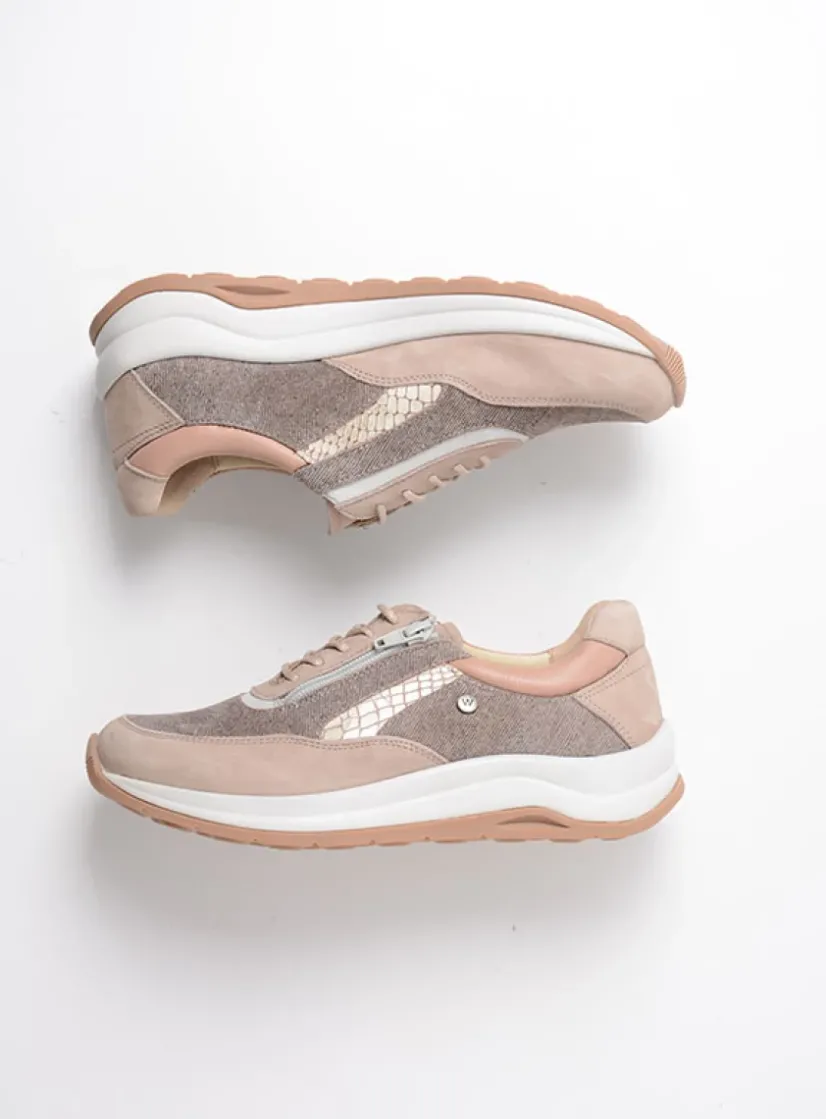 Wolky Cupar - safari combi leer<DAMES Lage Veterschoenen|Wandelschoenen