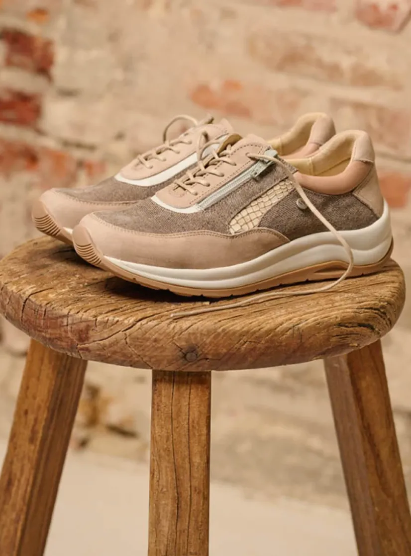 Wolky Cupar - safari combi leer<DAMES Lage Veterschoenen|Wandelschoenen