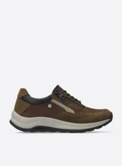 Wolky Cupar - taupe combi leer<DAMES Lage Veterschoenen|Wandelschoenen