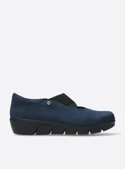 Wolky Cursa - blauw nubuck<DAMES Instappers|Herfst/Winter