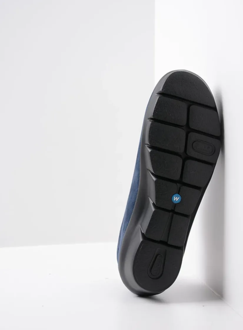 Wolky Cursa - blauw nubuck<DAMES Instappers|Herfst/Winter