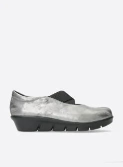 Wolky Cursa - grijs metallic nubuck<DAMES Instappers|Herfst/Winter