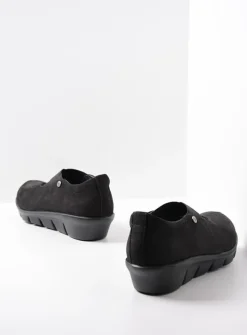 Wolky Cursa - zwart nubuck<DAMES Instappers|Herfst/Winter