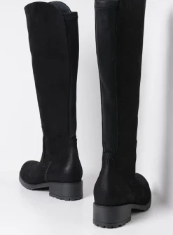 Wolky Curtina F2F - zwart nubuck<DAMES Lange Laarzen|Herfst/Winter