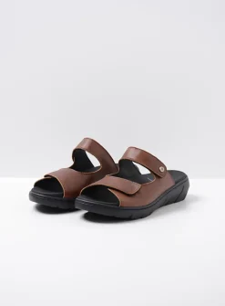 Wolky Cyprus - cognac leer<DAMES Slippers