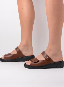 Wolky Cyprus - cognac leer<DAMES Slippers